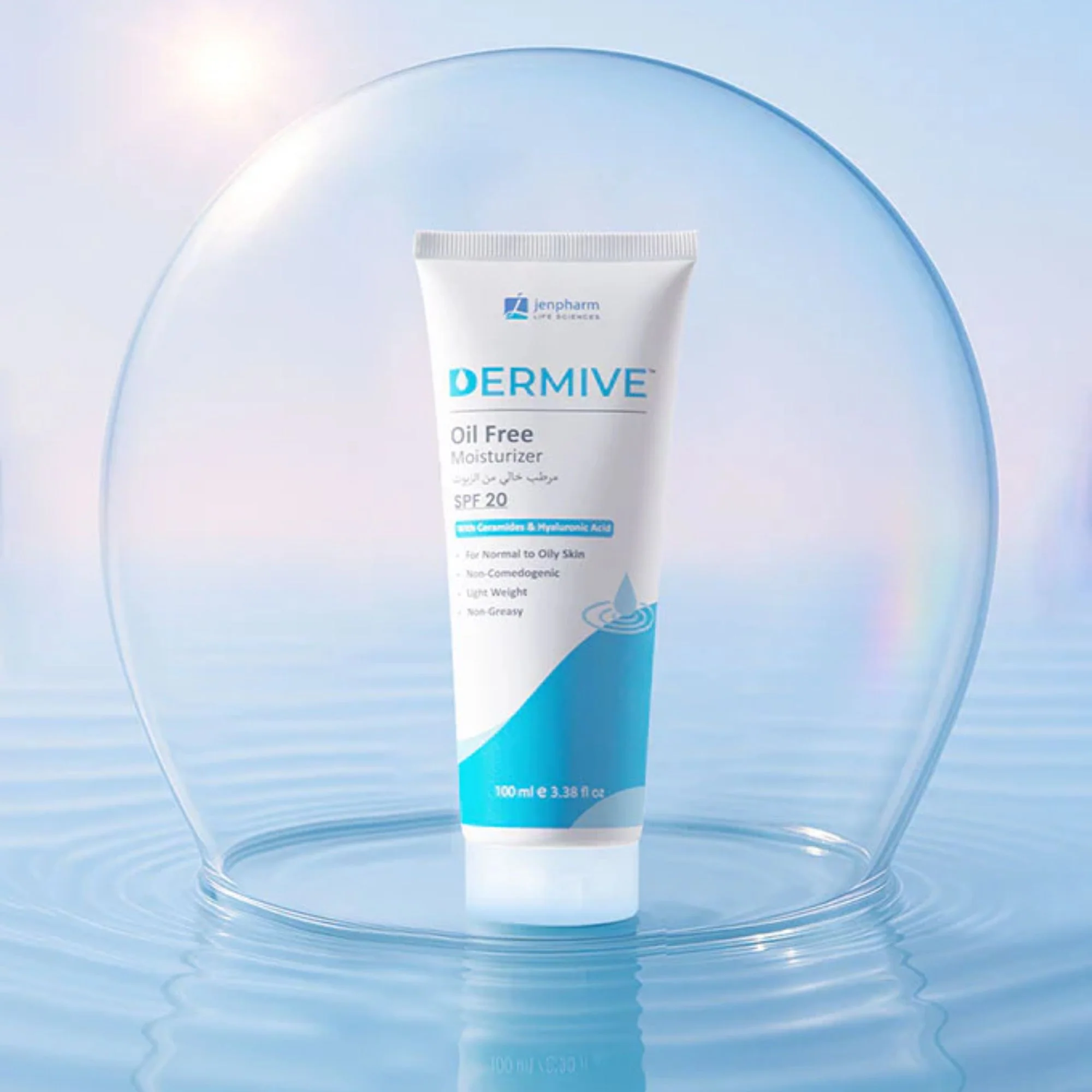 Jenpharm DermiVe Oil Free Moisturizer SPF20 100ml - Image 3