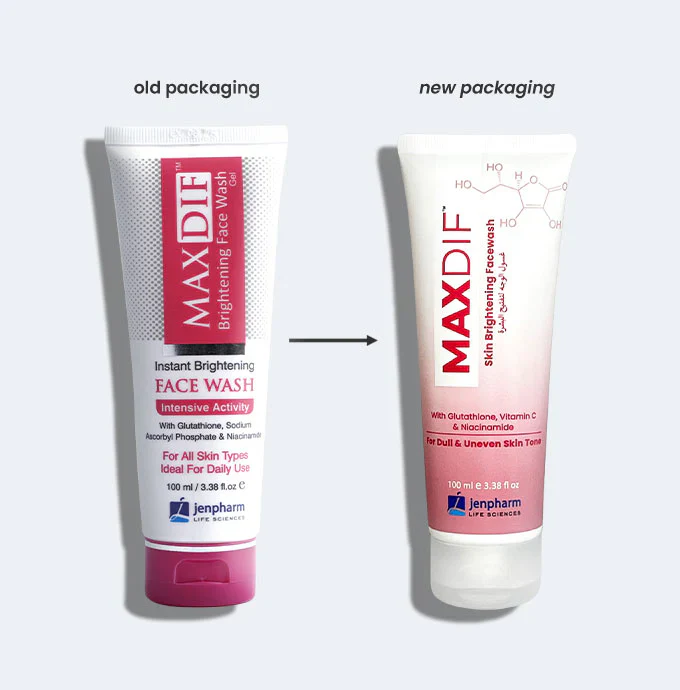 Jenpharm MAXdif Instant Brightening Face Wash Gel 100ml - Image 3
