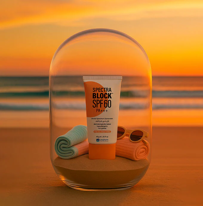 Jenpharm Spectra Block Broad Spectrum Sunblock Cream SPF60 PA++ 40gm - Image 4
